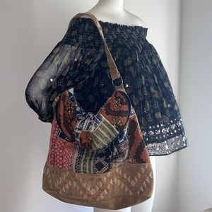 Free People Patchwork Boho Bag